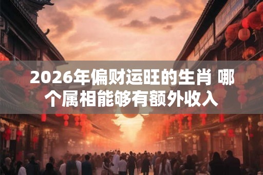 2026年偏财运旺的生肖 哪个属相能够有额外收入 2026年偏财运旺的生肖 哪个属相能够有额外收入