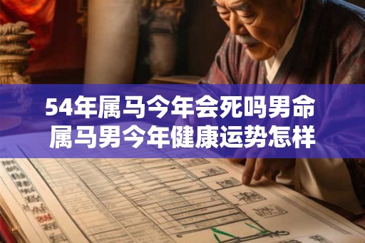 54年属马今年会死吗男命 属马男今年健康运势怎样