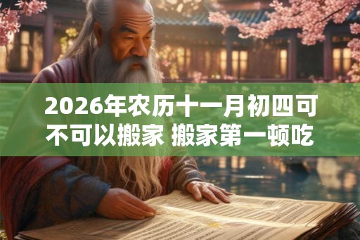 2026年农历十一月初四可不可以搬家 搬家第一顿吃什么