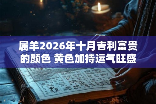 属羊2026年十月吉利富贵的颜色 黄色加持运气旺盛