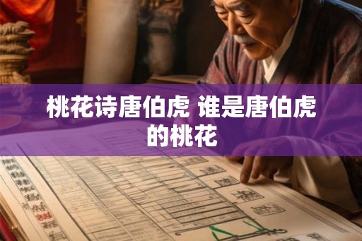 桃花诗唐伯虎 谁是唐伯虎的桃花
