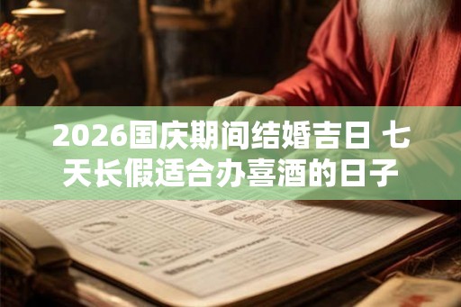 2026国庆期间结婚吉日 七天长假适合办喜酒的日子