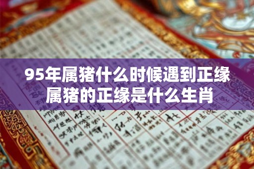 95年属猪什么时候遇到正缘 属猪的正缘是什么生肖