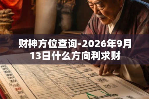 财神方位查询-2026年9月13日什么方向利求财