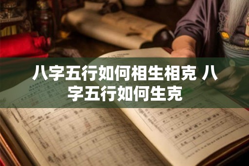 八字五行如何相生相克 八字五行如何生克