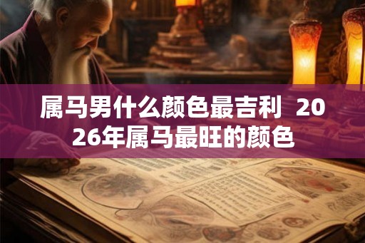 属马男什么颜色最吉利  2026年属马最旺的颜色