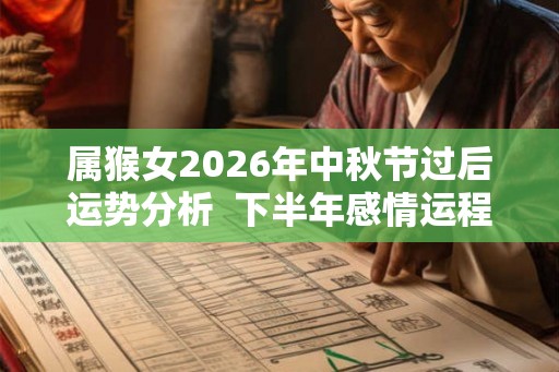 属猴女2026年中秋节过后运势分析  下半年感情运程