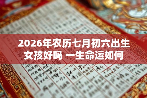 2026年农历七月初六出生女孩好吗 一生命运如何
