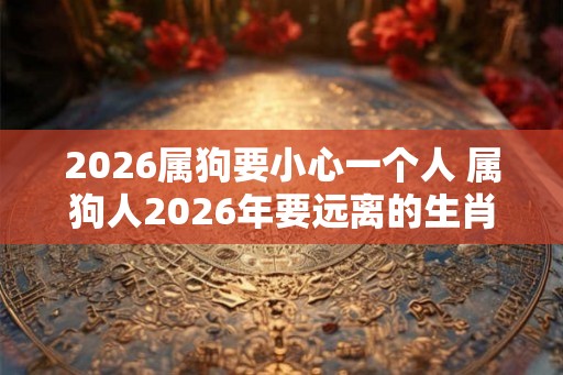 2026属狗要小心一个人 属狗人2026年要远离的生肖