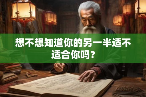 想不想知道你的另一半适不适合你吗？