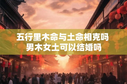 五行里木命与土命相克吗 男木女土可以结婚吗