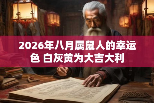 2026年八月属鼠人的幸运色 白灰黄为大吉大利