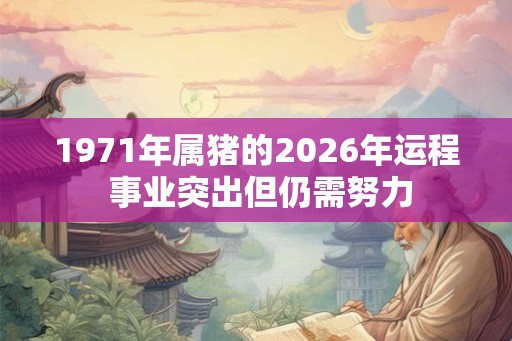 1971年属猪的2026年运程 事业突出但仍需努力 1971年属猪的2026年运程 事业突出但仍需努力