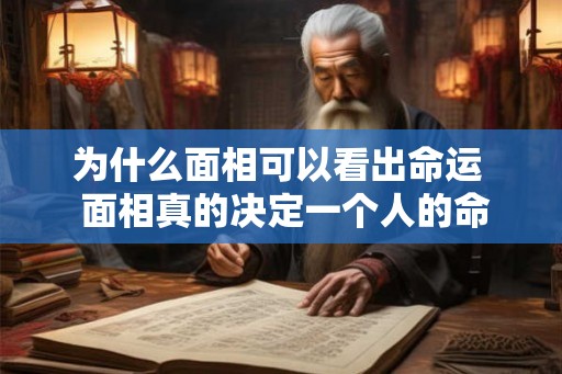 为什么面相可以看出命运  面相真的决定一个人的命运吗