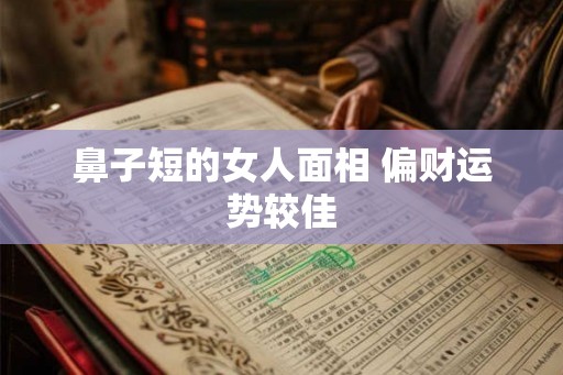 鼻子短的女人面相 偏财运势较佳