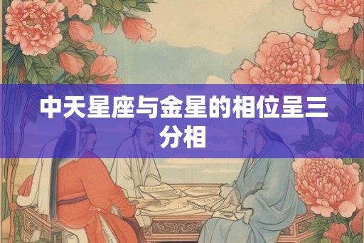 中天星座与金星的相位呈三分相