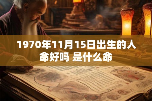 1970年11月15日出生的人命好吗 是什么命