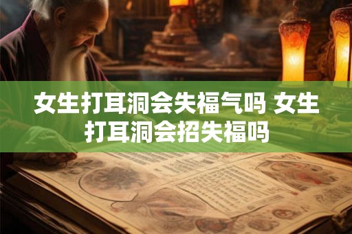 女生打耳洞会失福气吗 女生打耳洞会招失福吗