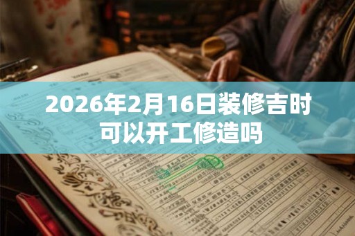 2026年2月16日装修吉时 可以开工修造吗