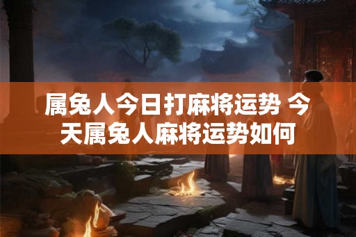 属兔人今日打麻将运势 今天属兔人麻将运势如何
