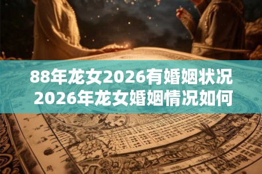 88年龙女2026有婚姻状况 2026年龙女婚姻情况如何