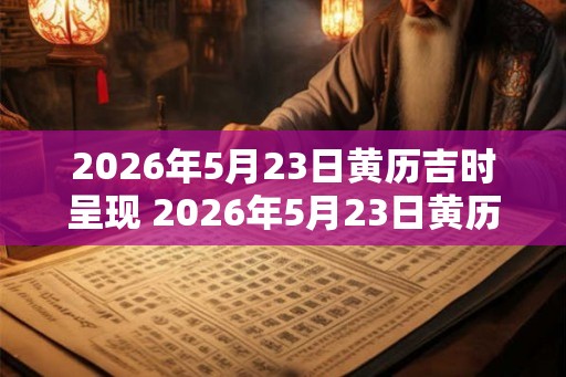 2026年5月23日黄历吉时呈现 2026年5月23日黄历吉时是什么时候 2026年5月23日黄历吉时呈现 2026年5月23日黄历吉时是什么时候