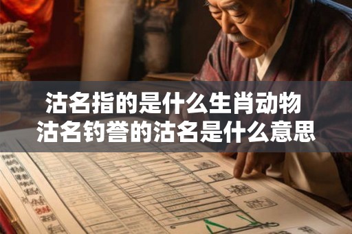 沽名指的是什么生肖动物 沽名钓誉的沽名是什么意思 沽名指的是什么生肖动物 沽名钓誉的沽名是什么意思