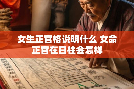 女生正官格说明什么 女命正官在日柱会怎样