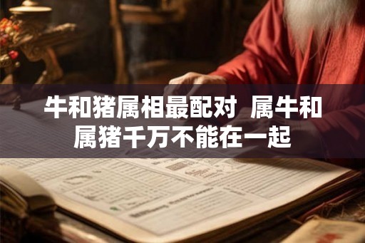 牛和猪属相最配对  属牛和属猪千万不能在一起