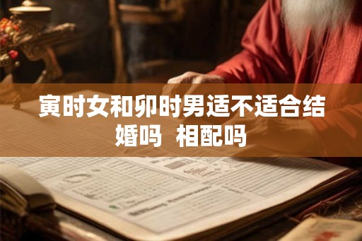 寅时女和卯时男适不适合结婚吗  相配吗