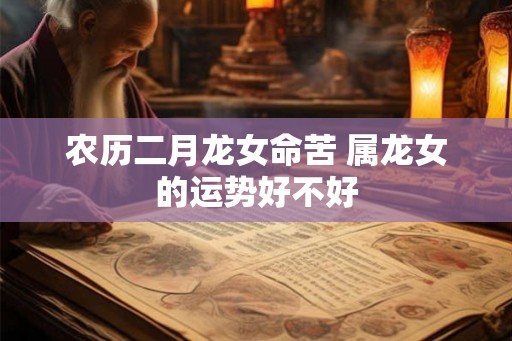 农历二月龙女命苦 属龙女的运势好不好