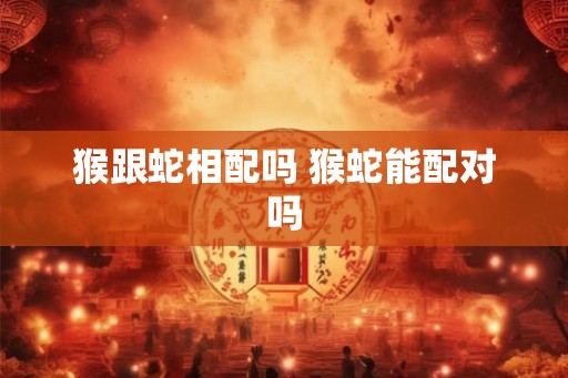 猴跟蛇相配吗 猴蛇能配对吗