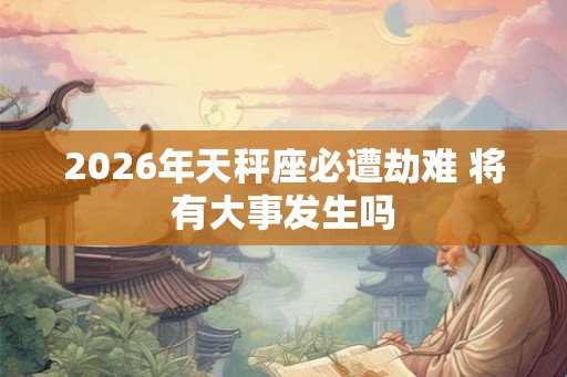 2026年天秤座必遭劫难 将有大事发生吗