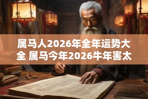 属马人2026年全年运势大全 属马今年2026牛年害太岁命运如何