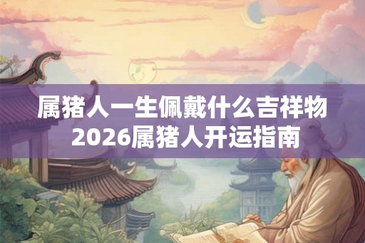 属猪人一生佩戴什么吉祥物 2026属猪人开运指南 属猪人一生佩戴什么吉祥物 2026属猪人开运指南