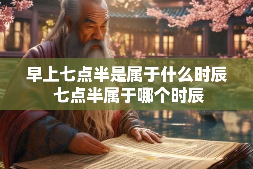 早上七点半是属于什么时辰 七点半属于哪个时辰 早上七点半是属于什么时辰 七点半属于哪个时辰