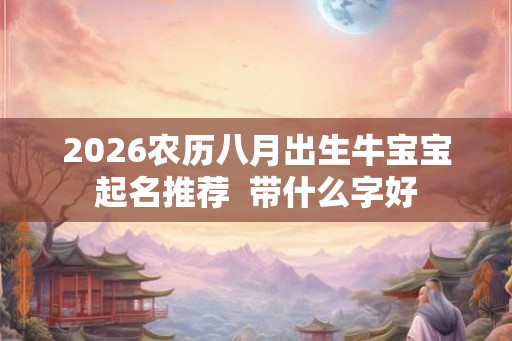 2026农历八月出生牛宝宝起名推荐 带什么字好 2026农历八月出生牛宝宝起名推荐 带什么字好