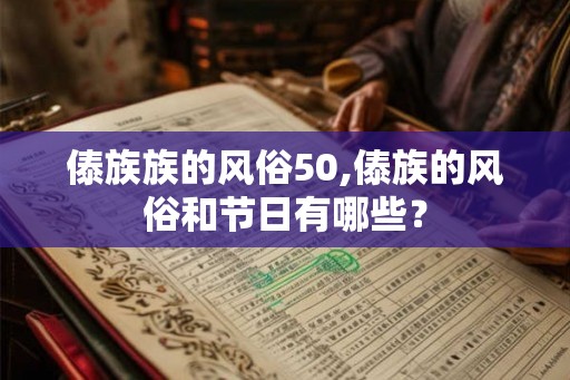 傣族族的风俗50,傣族的风俗和节日有哪些？