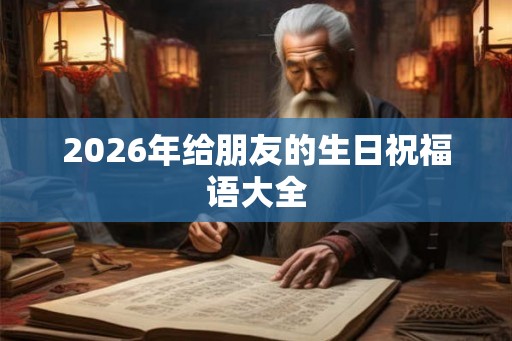 2026年给朋友的生日祝福语大全