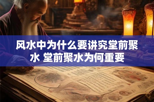 风水中为什么要讲究堂前聚水 堂前聚水为何重要