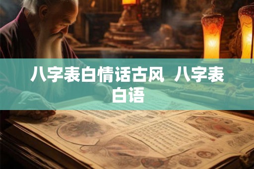 八字表白情话古风  八字表白语