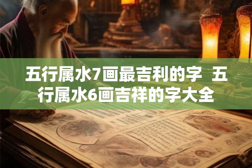 五行属水7画最吉利的字  五行属水6画吉祥的字大全