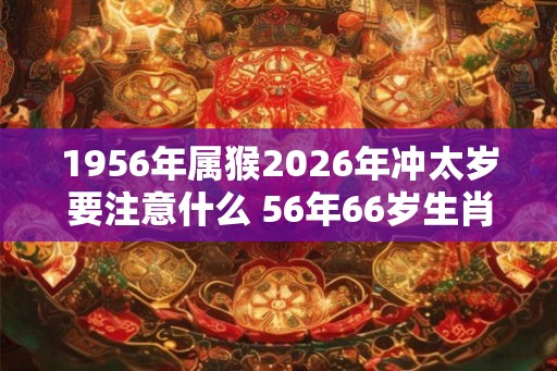 1956年属猴2026年冲太岁要注意什么 56年66岁生肖猴逢虎年运势如何 1956年属猴2026年冲太岁要注意什么 56年66岁生肖猴逢虎年运势如何