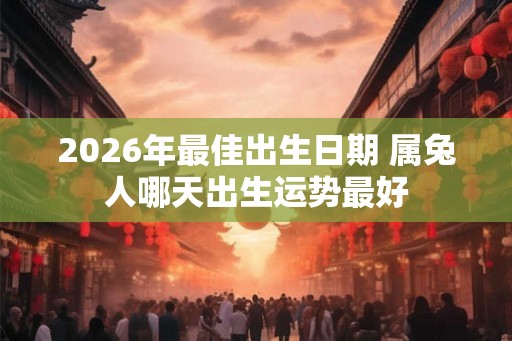 2026年最佳出生日期 属兔人哪天出生运势最好