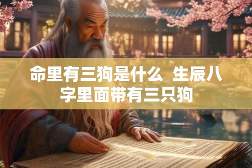 命里有三狗是什么  生辰八字里面带有三只狗