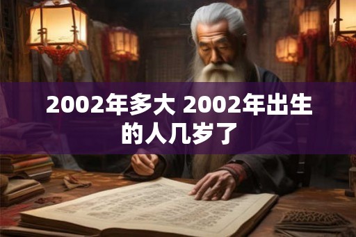 2002年多大 2002年出生的人几岁了