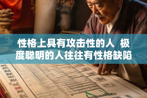 性格上具有攻击性的人 极度聪明的人往往有性格缺陷 性格上具有攻击性的人 极度聪明的人往往有性格缺陷