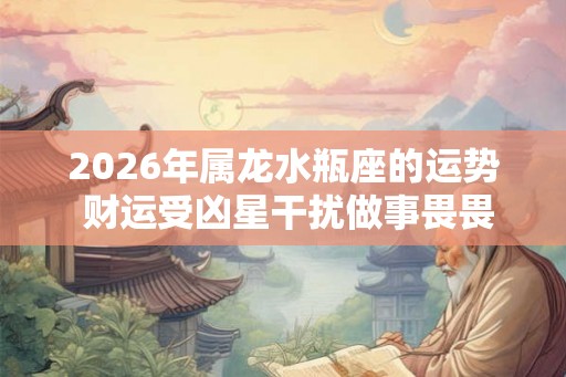 2026年属龙水瓶座的运势 财运受凶星干扰做事畏畏缩缩