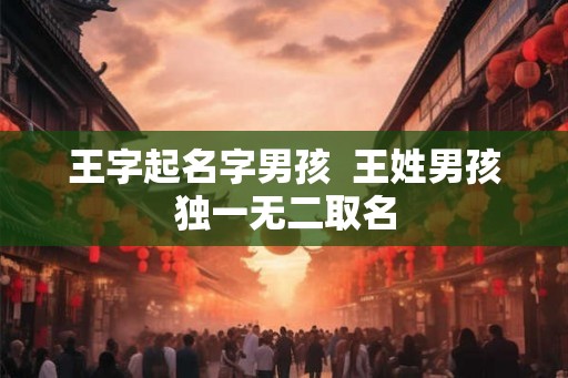王字起名字男孩  王姓男孩独一无二取名
