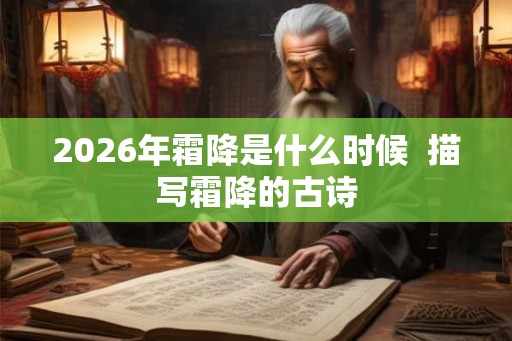 2026年霜降是什么时候 描写霜降的古诗 2026年霜降是什么时候 描写霜降的古诗